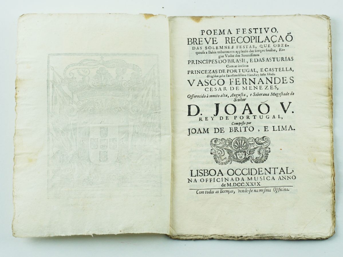 Brasil - Rara Obra sobre as Festas da Bahia, 1729