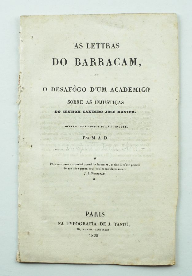 As Letras do Barracão (1829)