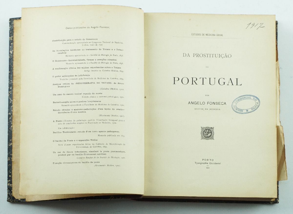 Obra pioneira sobre a Prostituição em Portugal
