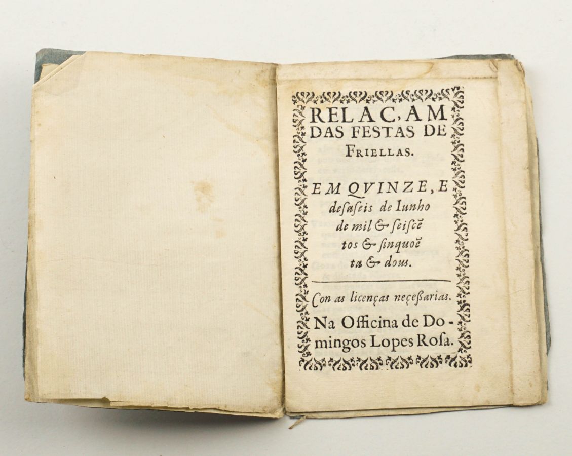 Relaçam das festas de Frielas. 1652.