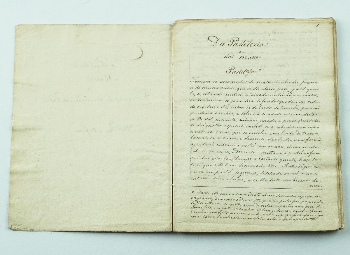 Manuscrito – Tratado de Doçaria Portuguesa (InÍcio do Séc. XIX)