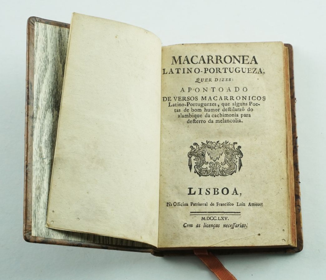 Macarronea Latino – Portugueza – 1º edição 1765