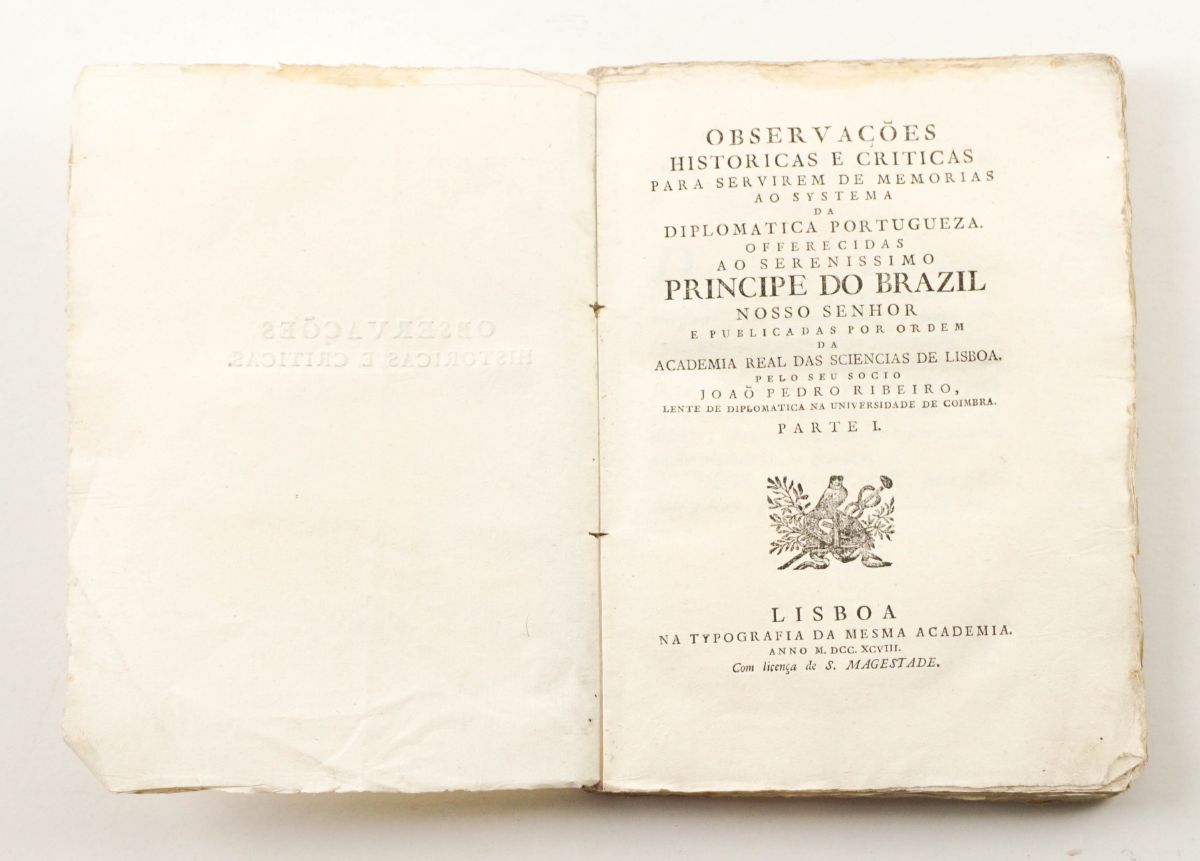 Importante obra de João Pedro Ribeiro (1798)