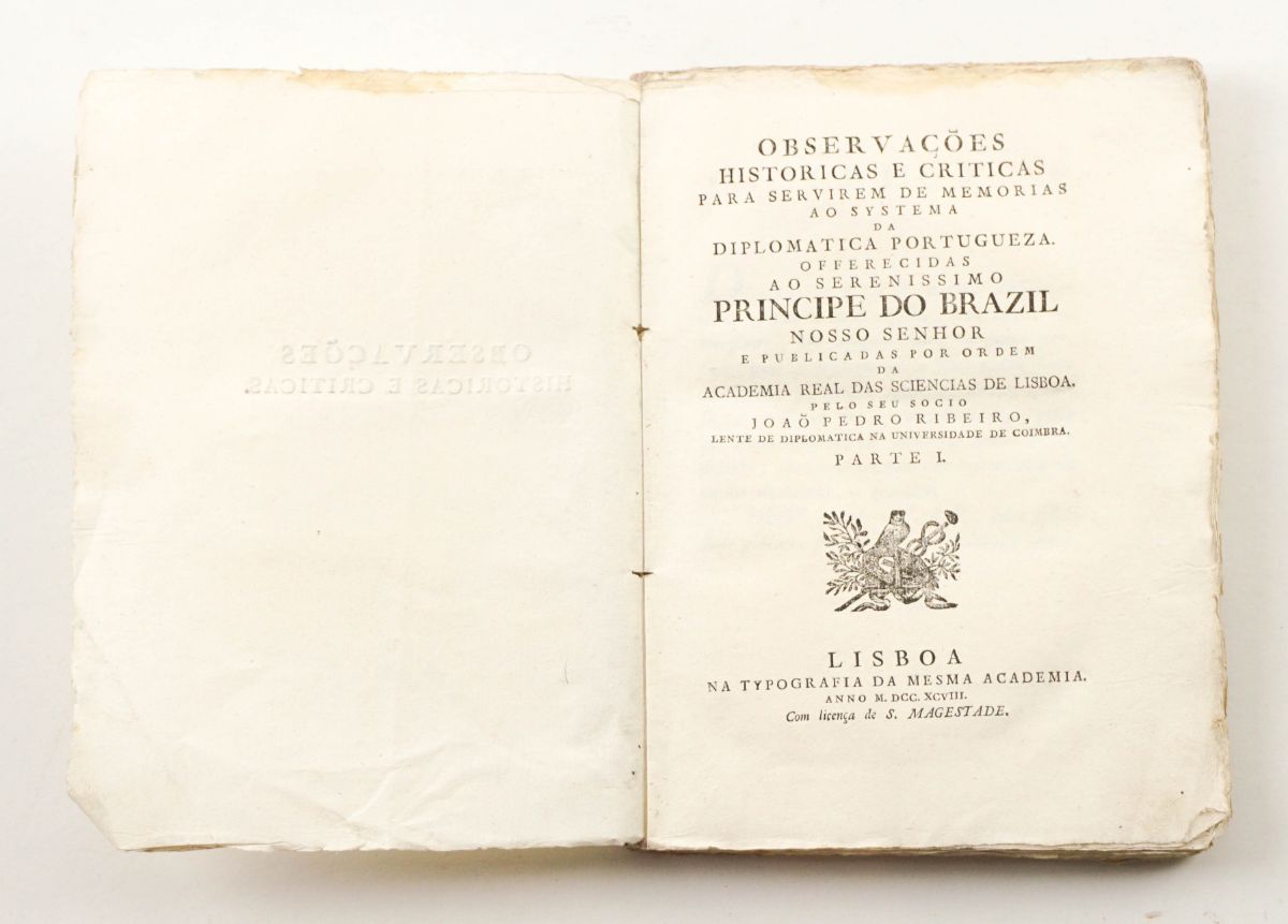 Importante obra de João Pedro Ribeiro (1798)