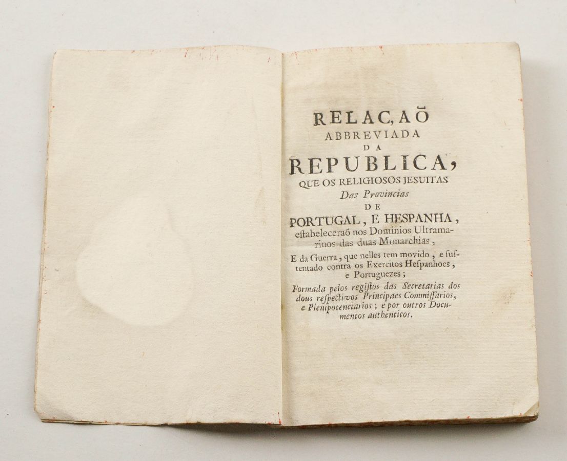 Rara Obra sobre os Jesuitas – séc. XVIII