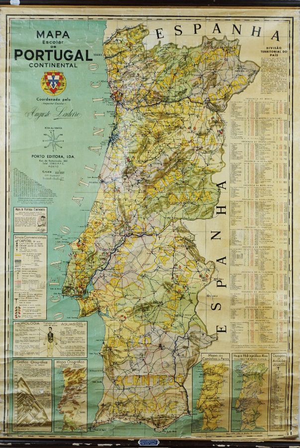 Mapa escolar de Portugal continental