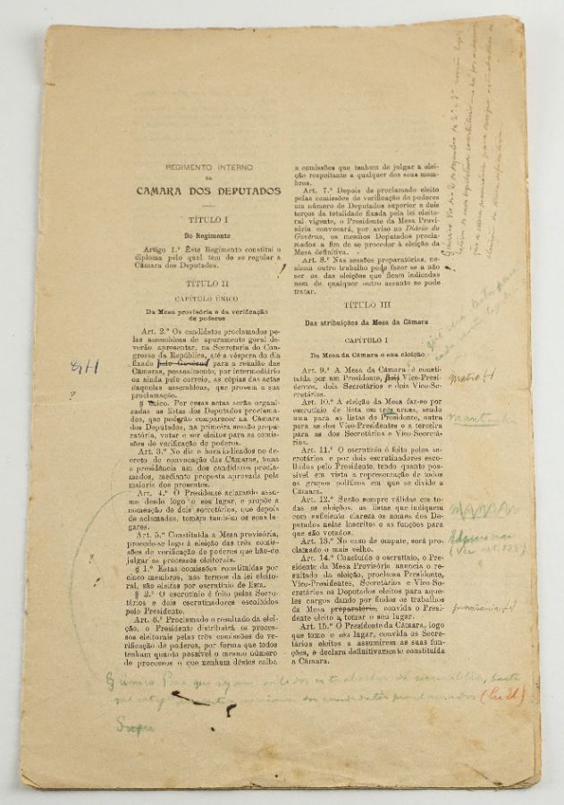 Regulamento Interno da Câmara dos Deputados (1912)