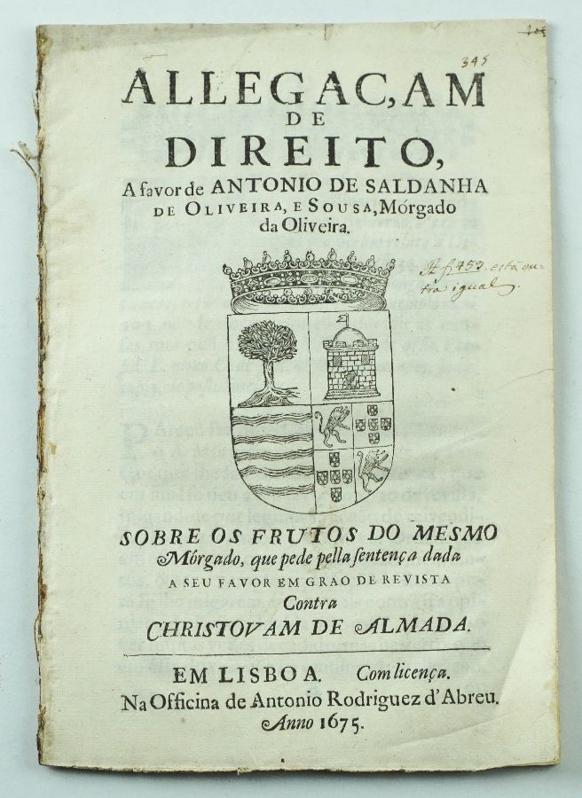 Raríssima publicação de Geneologia séc. XVII