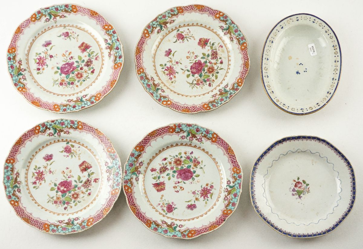 6 Peças em porcelana da China