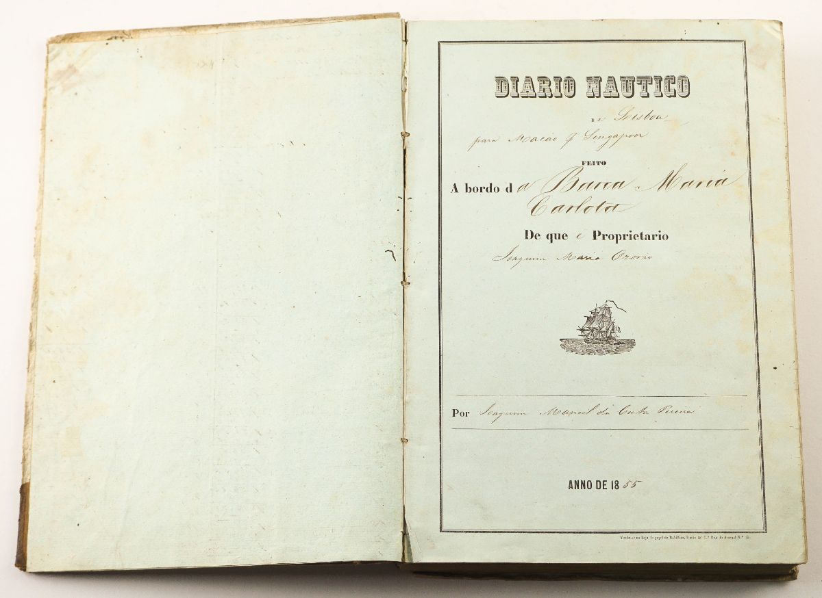 Diário Náutico da Barca Maria Carlota (rota de Macau e Singapura) 1855