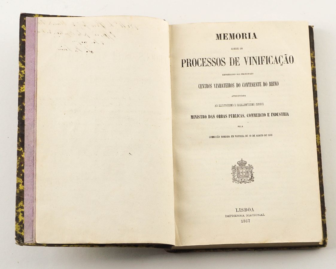 Memória sobre os Processos de Vinificação – 1867