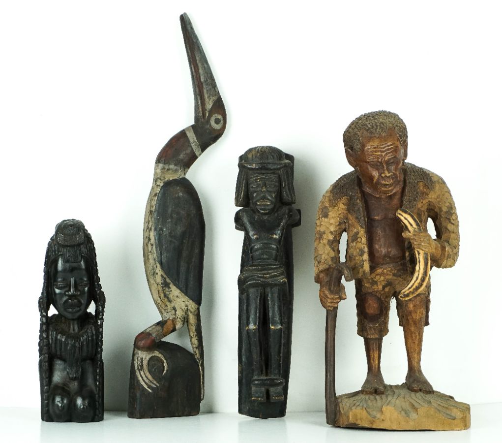 4 Esculturas Africanas em madeira