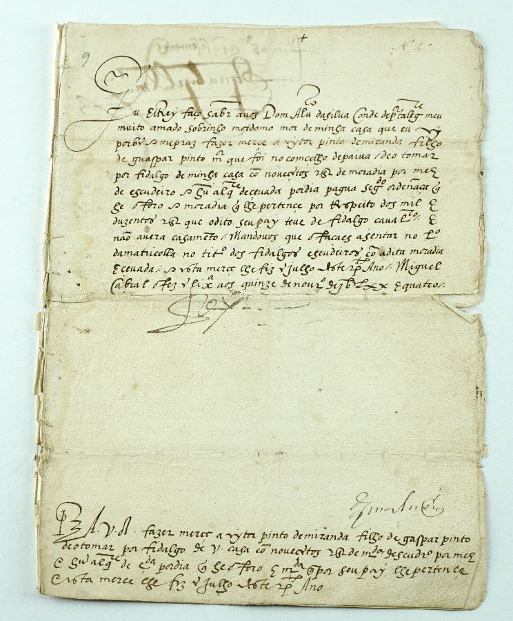 Rarissimo manuscrito de El Rey D. Sebastião – 1574