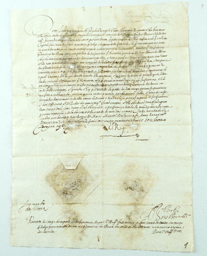 Manuscrito de Carta Patente D. João IV – 1642