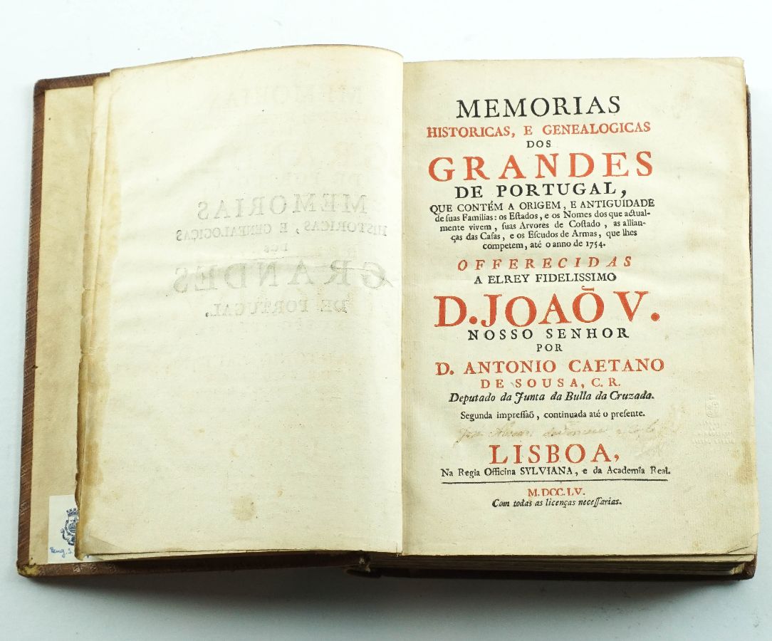 MEMORIAS DOS GRANDES DE PORTUGAL (1755)