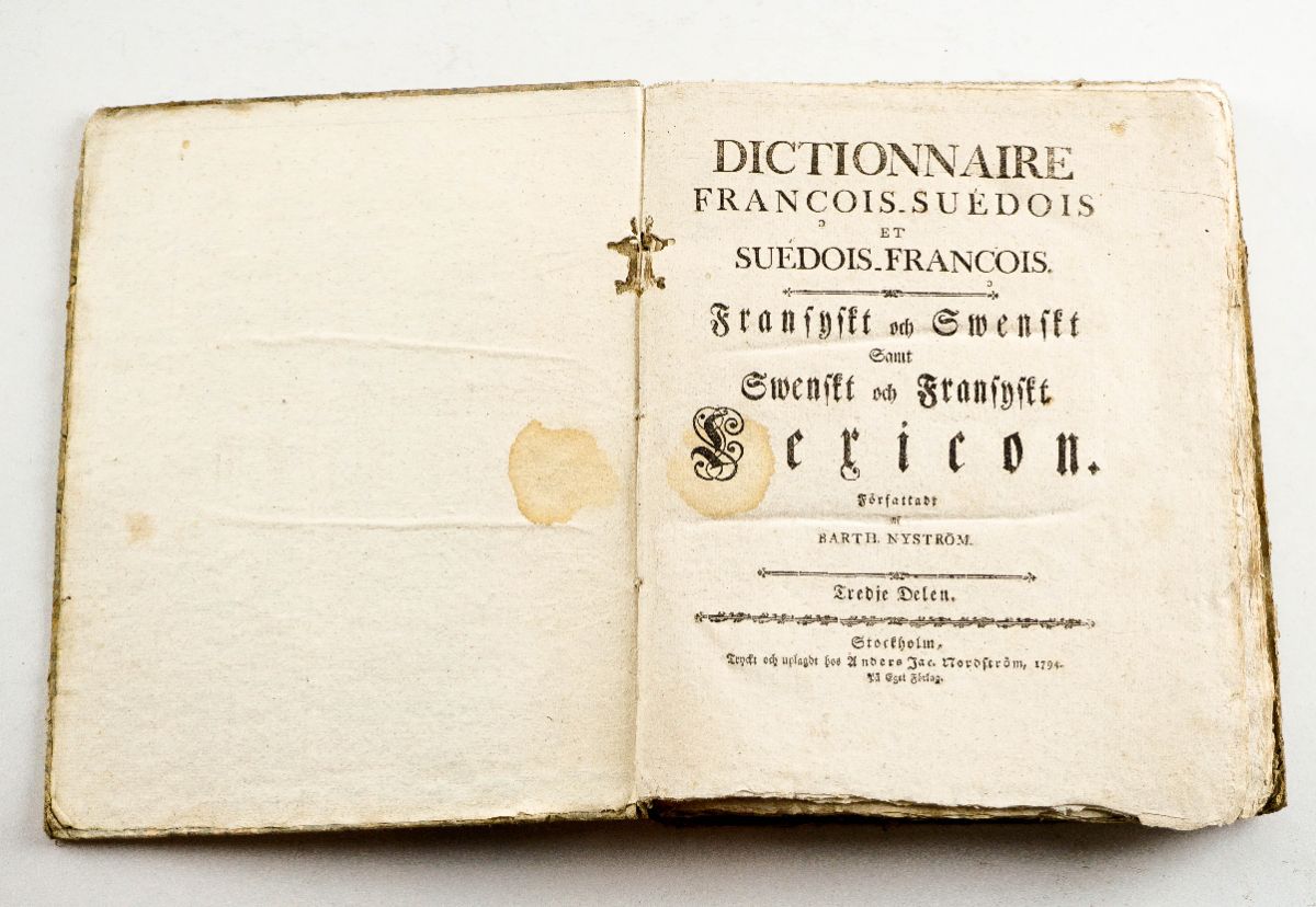 Dictionnaire François Suédois et Suédois François – 1794