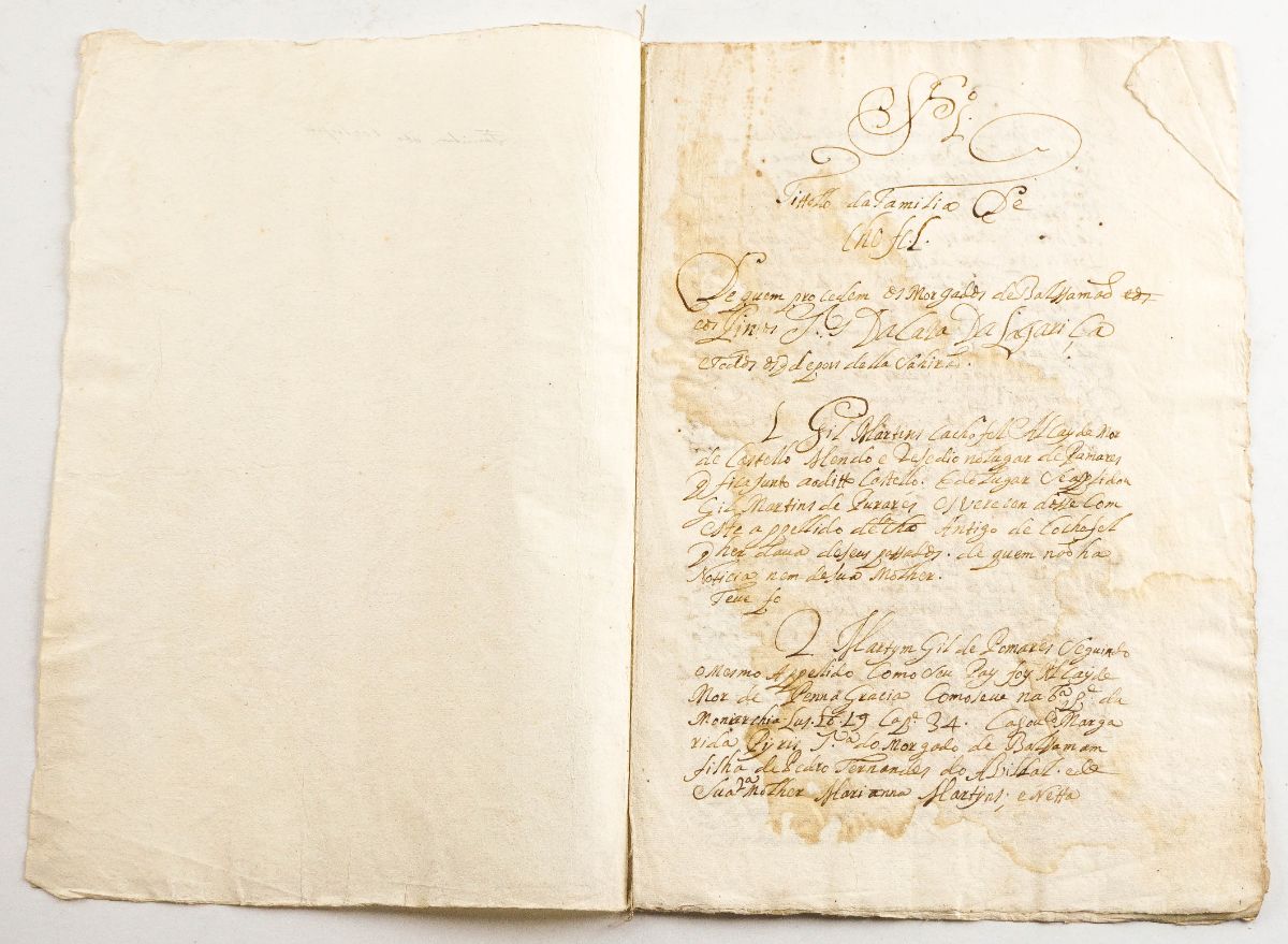 Manuscrito de Genealogia, sec XVI ou XVII – Familia Cochefel