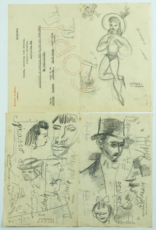 Manuscrito conjunto de artistas plásticos