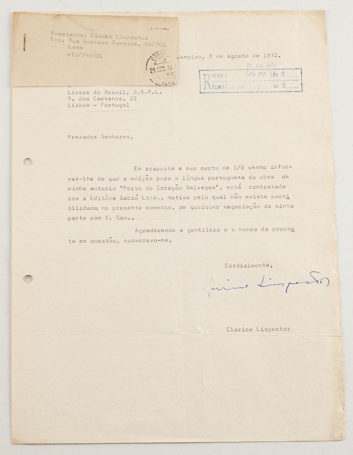 Clarice Lispector – Manuscrito