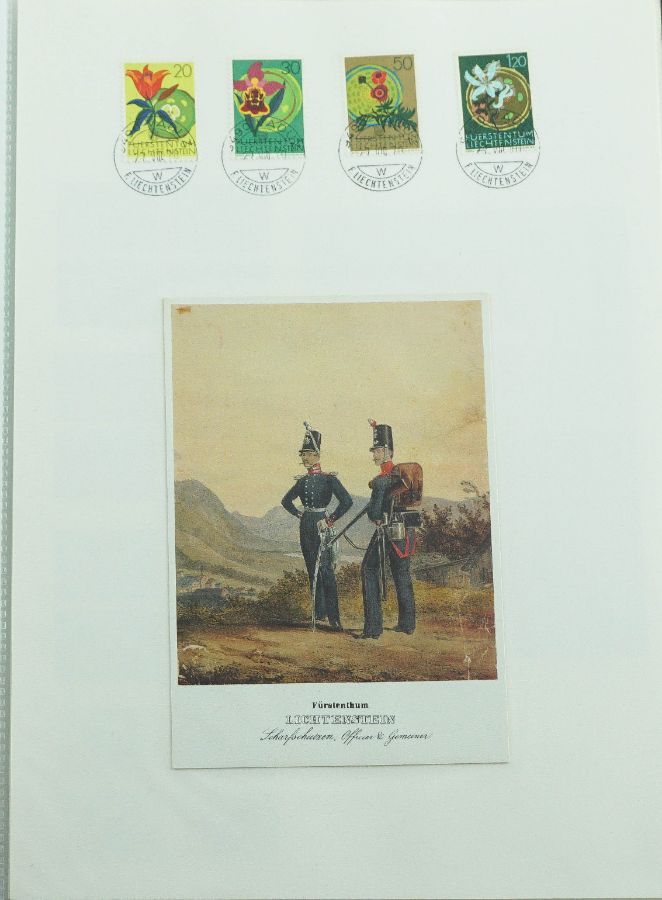 Filatelia e Pinturas Originais do Liechtenstein
