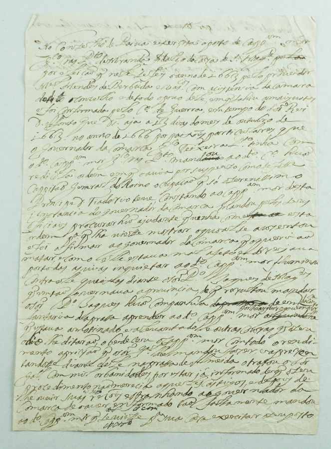 Manuscrito militar português de 1663