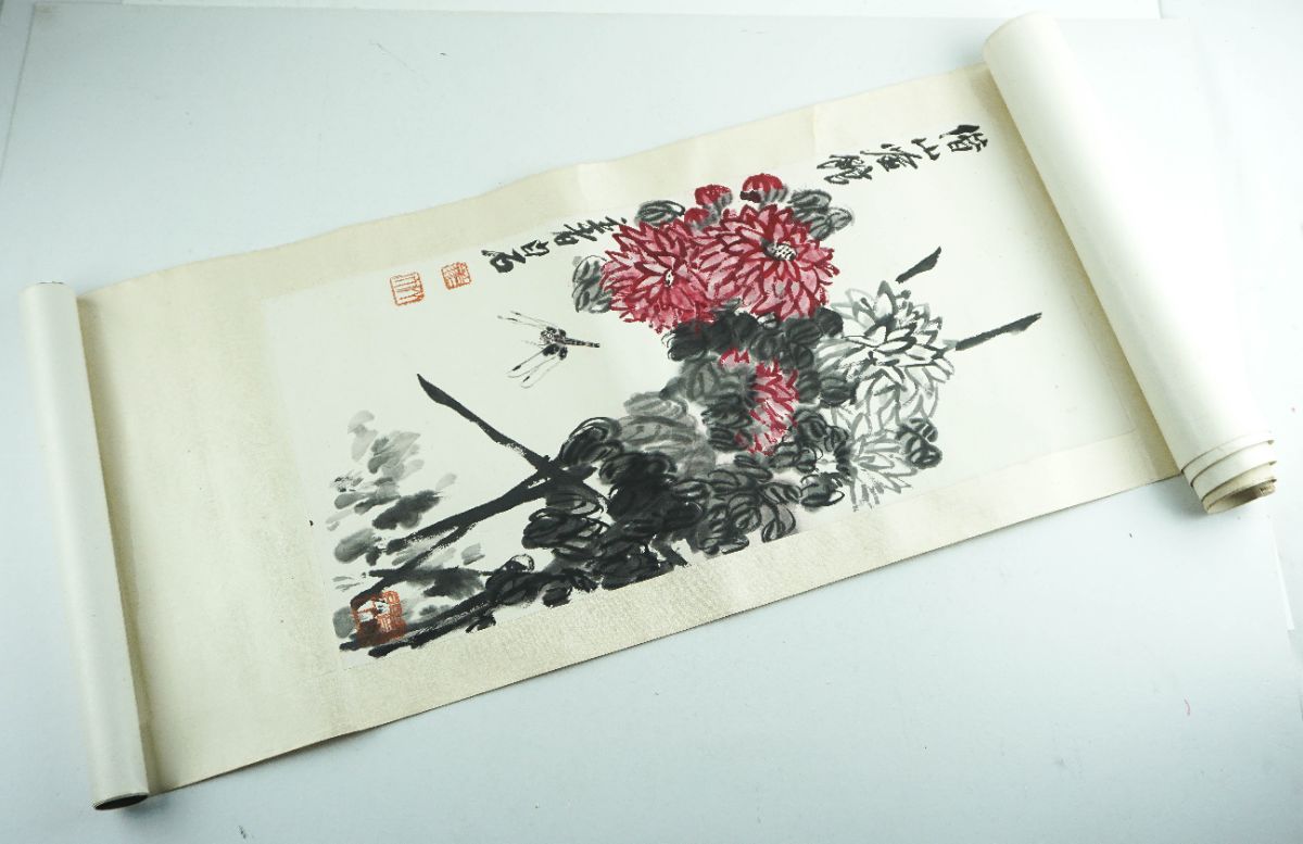 Pintura Chinesa sobre rolo