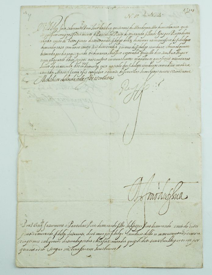 Manuscrito Rei D. Filipe IV de Espanha (III de Portugal) – 1629