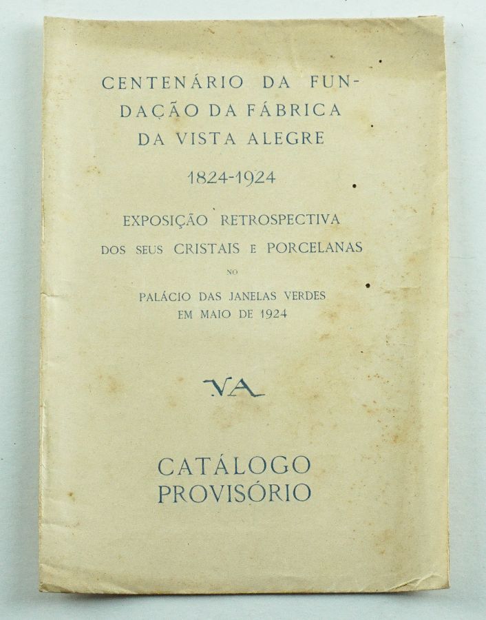 Raro Catálogo da Vista Alegre – 1924