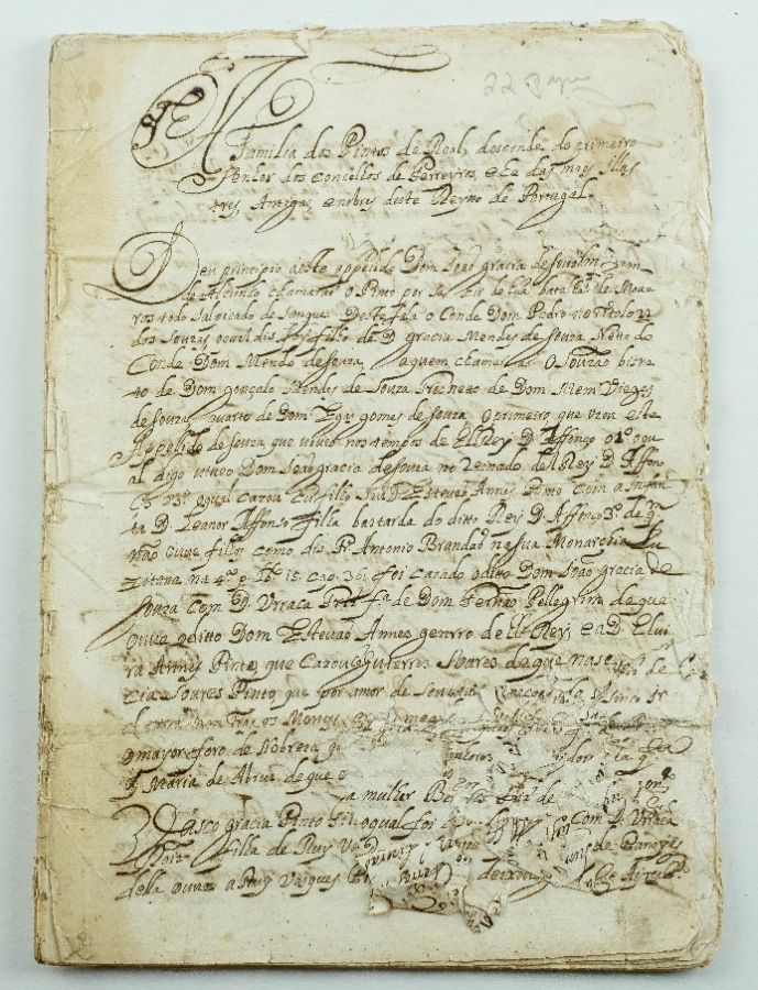Geneologia – Manuscrito sec XVIII