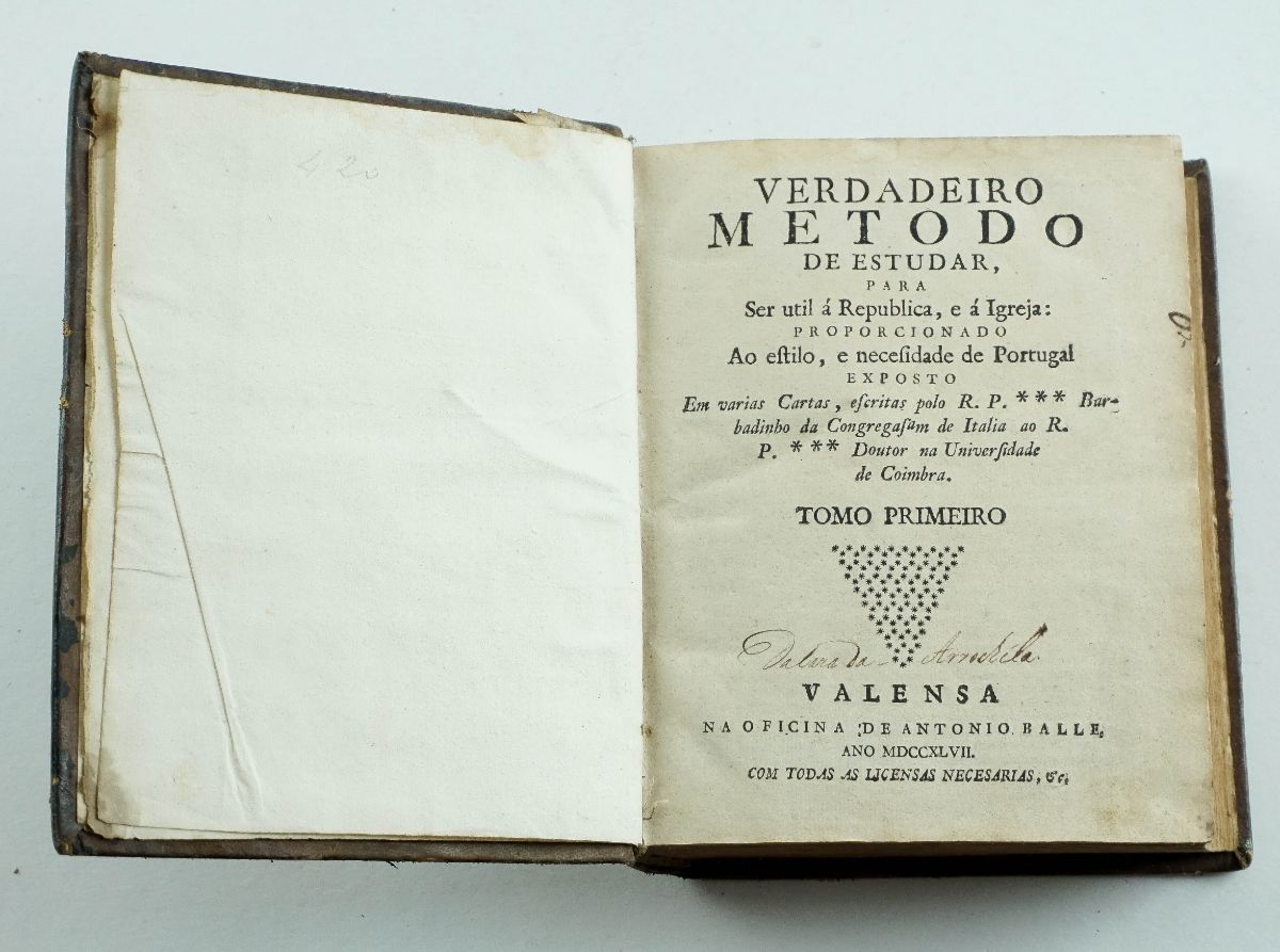 Verdadeiro Metodo de Estudar - 1747
