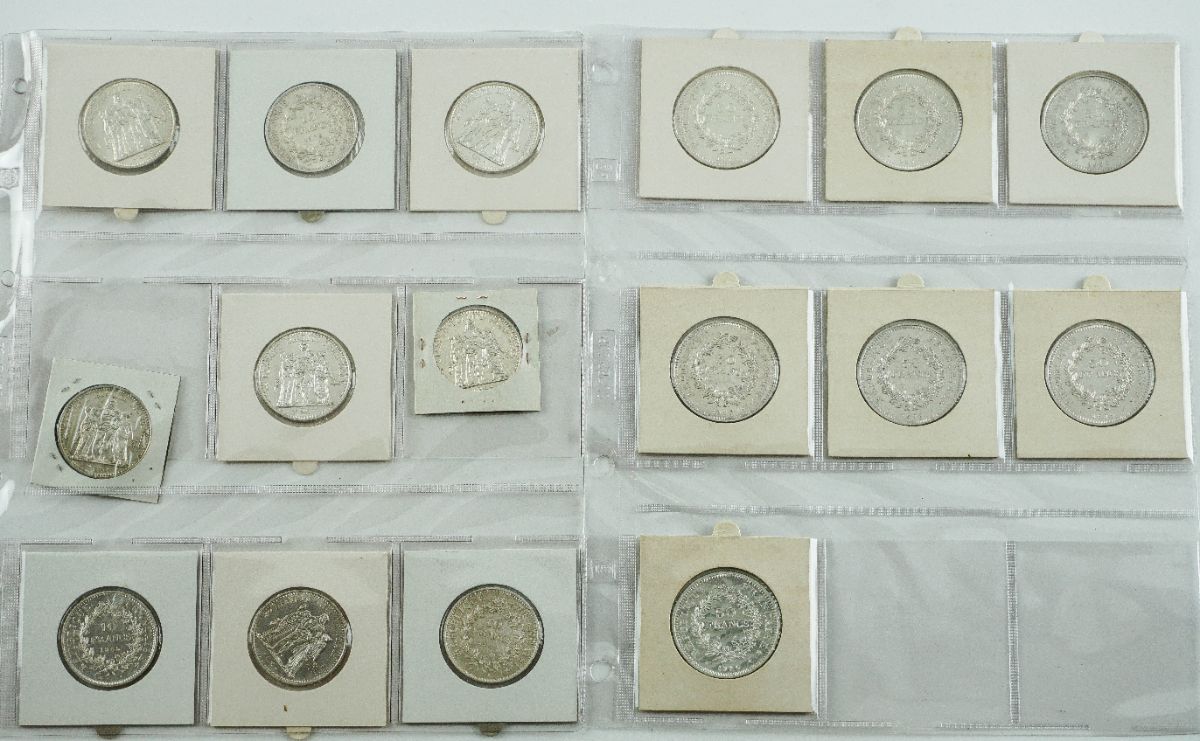 16 Moedas Francesas em Prata