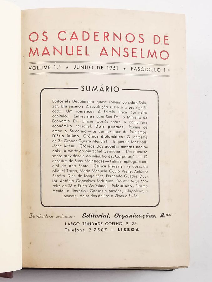 Os Cadernos de Manuel Anselmo (1951-1961)