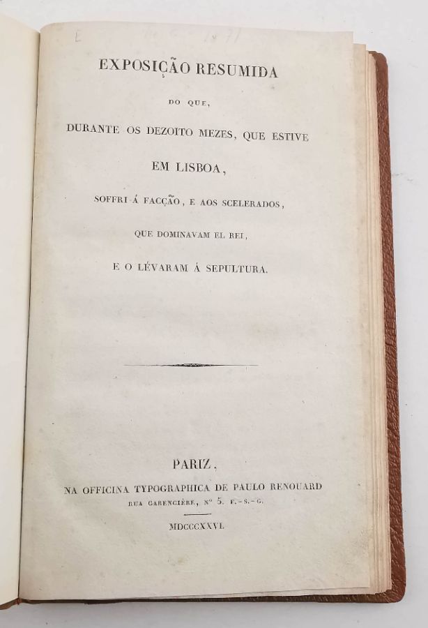 Memórias de um miguelista (1826)
