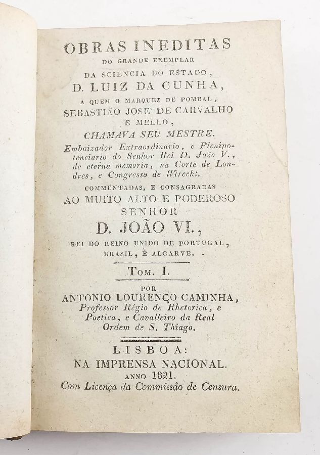 Obras inéditas de D. Luís da Cunha (1821)