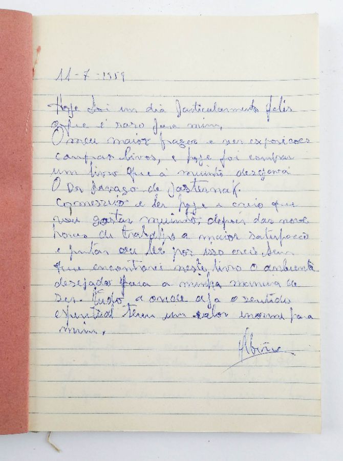 Albino Moura – diario manuscrito anos 50/60