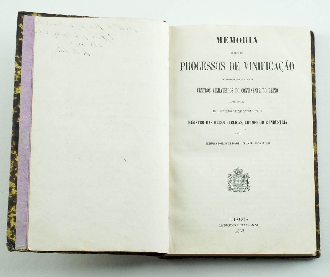 Memória sobre os Processos de Vinificação – 1867