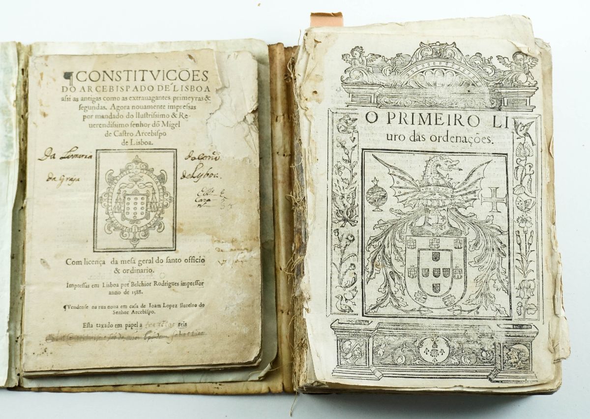 Ordenações Manuelinas s.d. e Constituiçoes do Arcebispado de Lisboa 1588