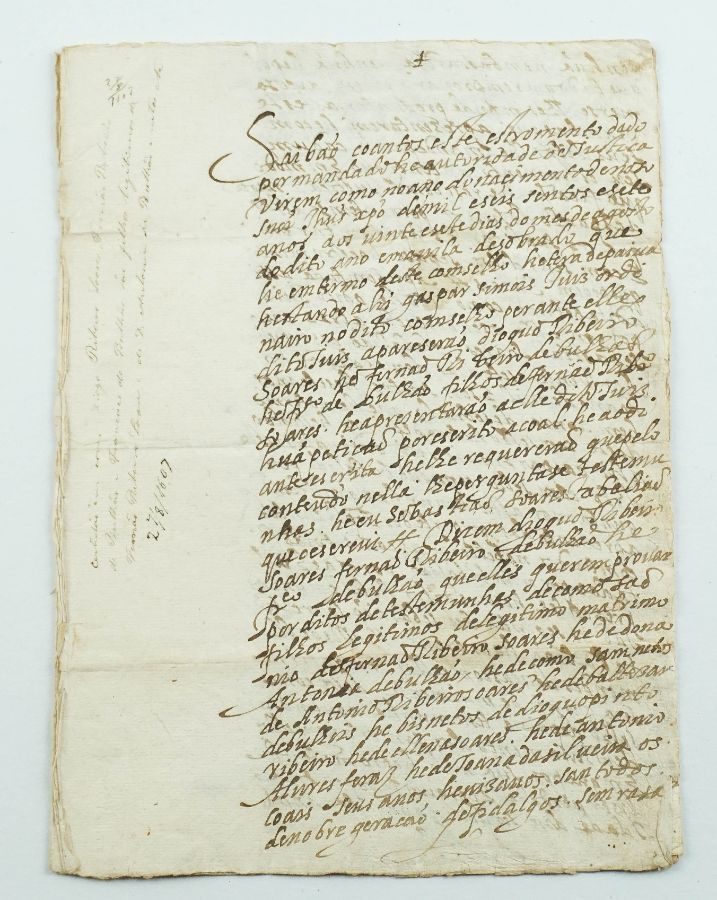 Manuscrito Instrumento de nobre geração de fidalgos – 1607