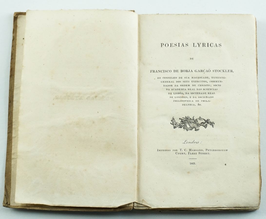 Livro Português séc XIX proibido pelo Index – Poesias Lyricas