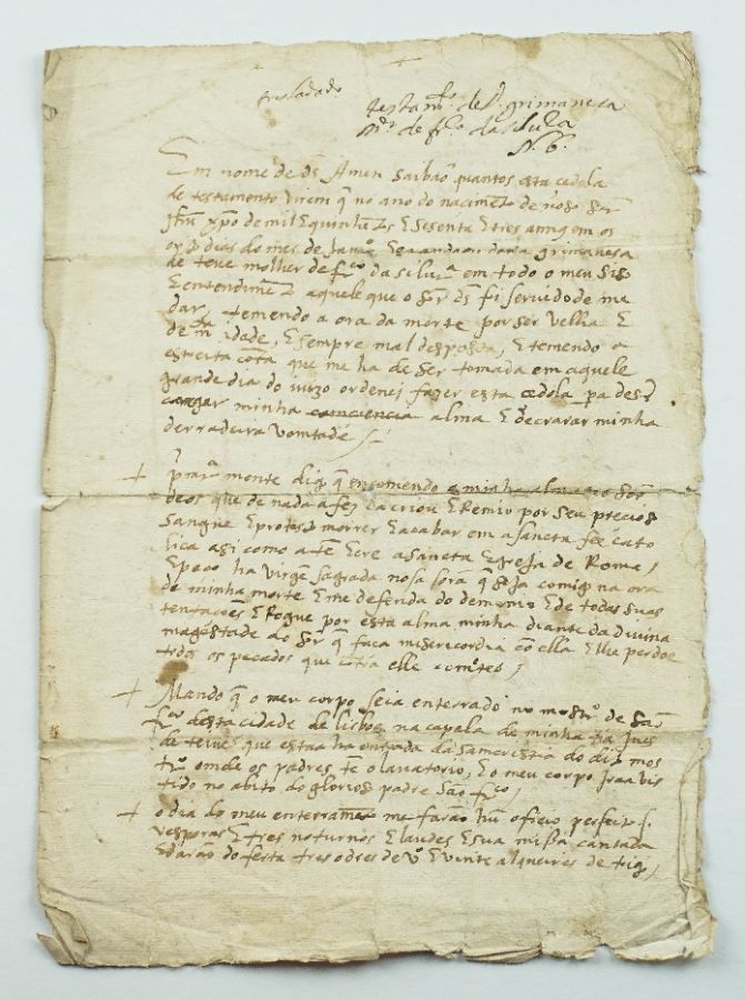 Testamento de D. Grimaneza de Teive. Lisboa - 1563
