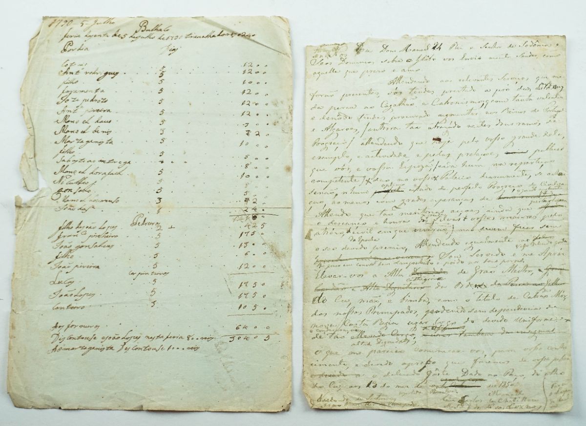 Conde da Cunha – manuscritos curiosos - séc. XIX