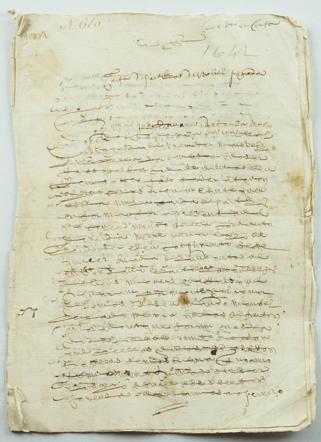 Carta de partilhas de Isabel Pegada. Elvas - 1641