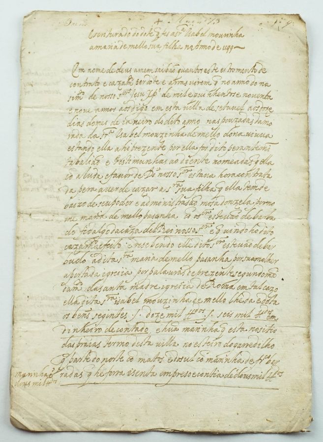 Isabel Mouzinha de Melo. Setúbal - 1599