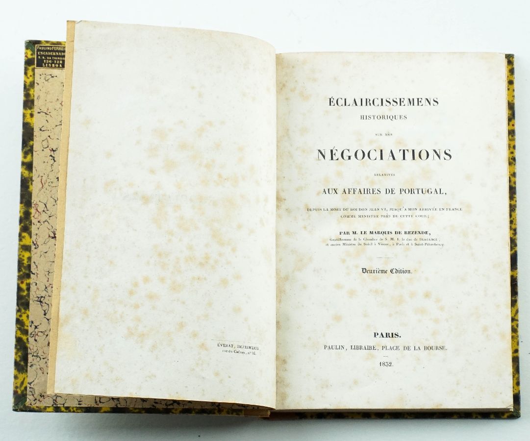 Guerras Liberais – rara obra do Marquês de Resende (1832)