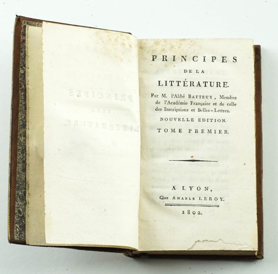 Principes de la Littérature – 1802