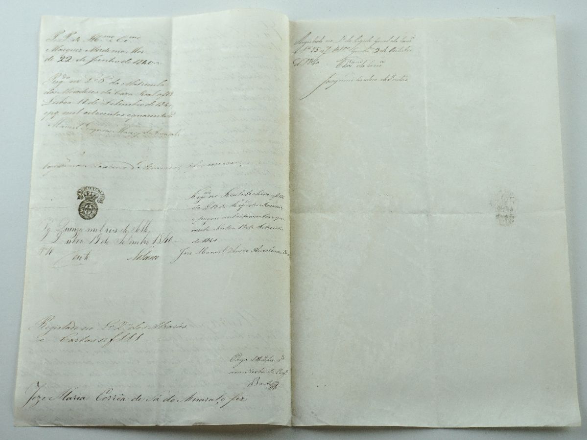 Manuscrito em Pergaminho Rainha D. Maria II