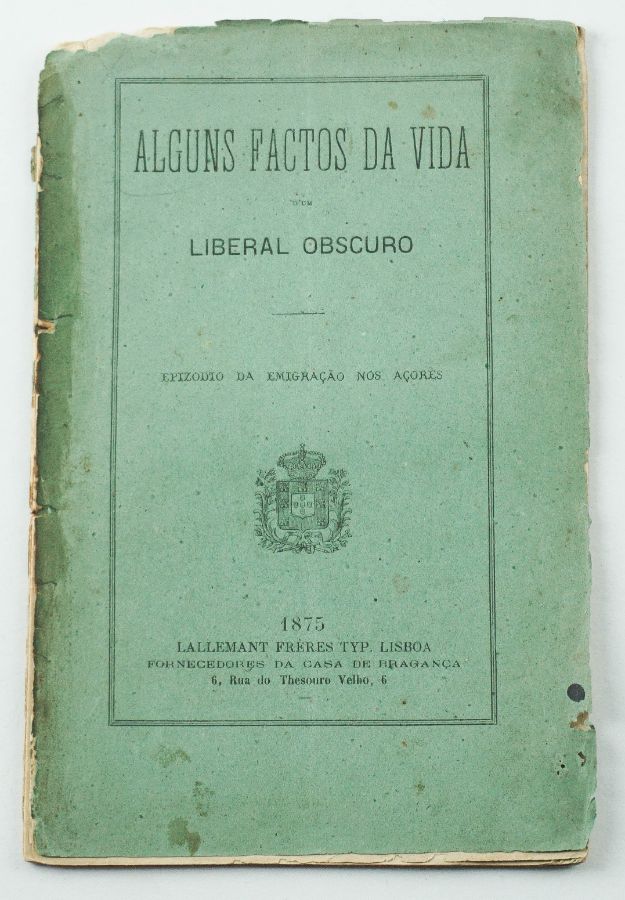 Raro livro sobre um liberal nos Açores