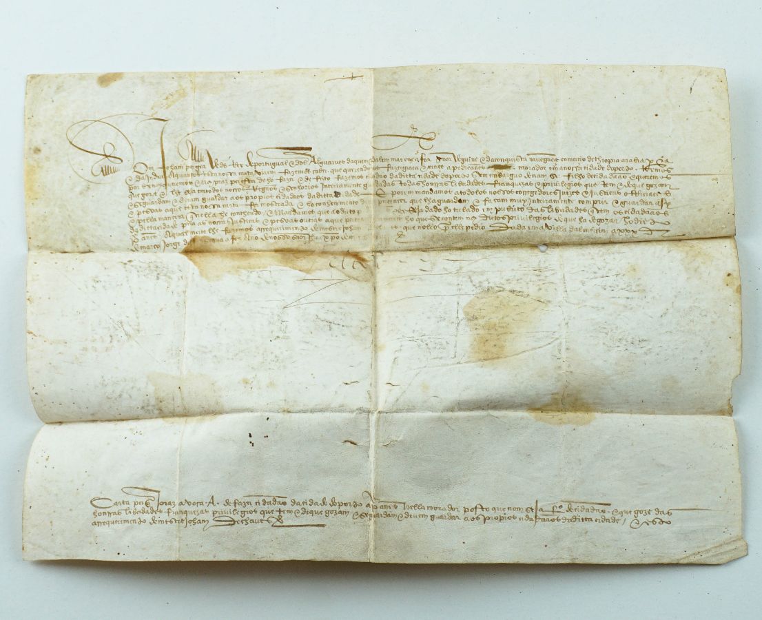 Importante pergaminho Rei D. João II cidade do Porto, Sec XV -1483