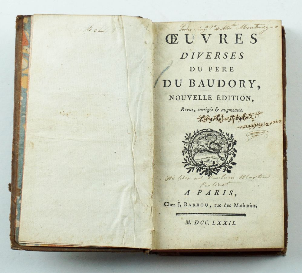 Oeuvres Diverses du Pere Du Baudory – 1762