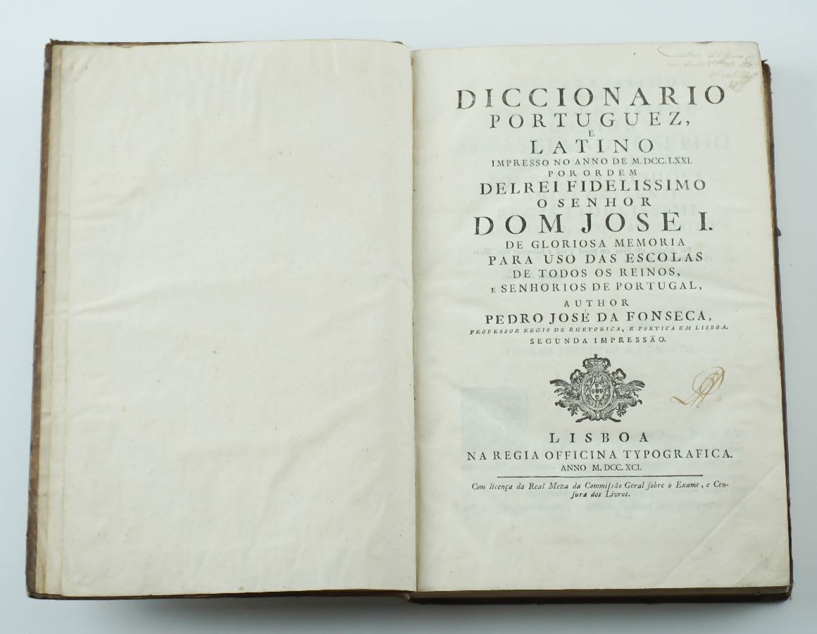 Diccionário Portuguez e Latino, 1791